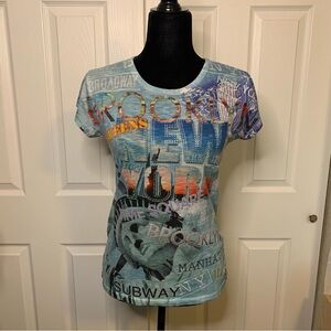 Sweet Gisele New York Rhinestone T-Shirt